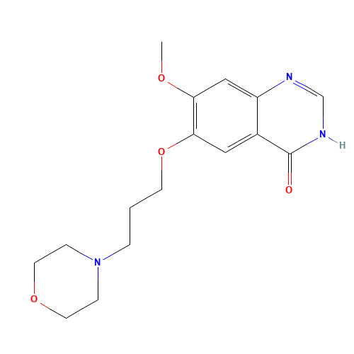 7-Methoxy-6-(3-morpholin-4-ylpropoxy)quinazolin-4(3H)-one (CAS: 199327-61-2) - Chemical Structure and Molecular Formula 