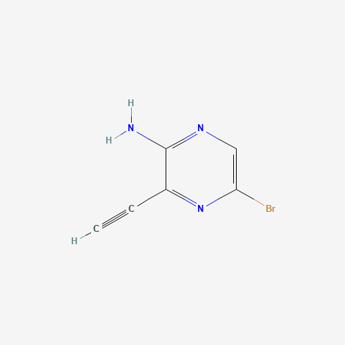 5-bromo-3-ethynylpyrazin-2-amine (CAS: 1209289-08-6) - Chemical Structure and Molecular Formula 