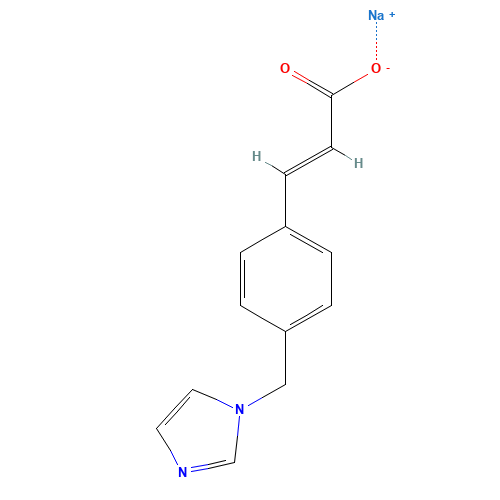 (2E)-3-[4-(1H-Imidazol-1-ylmethyl)phenyl]-2-propenoic acid sodium salt (CAS: 189224-26-8) - Chemical Structure and Molecular Formula 