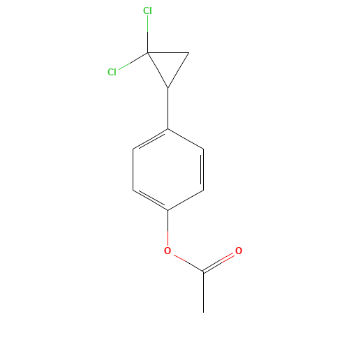 4-(2,2-Dichlorocyclopropyl)phenol 1-acetate (CAS: 144900-34-5) - Chemical Structure and Molecular Formula 