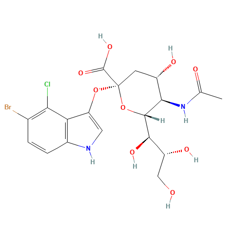 5-BROMO-4-CHLOROINDOL-3-YL-5-ACETAMIDO-3,5-DIDEOXY-ALPHA-D-GLYCERO-D-GALACTO 2-NONULOPYRANOSIDONIC ACID AMMONIUM (CAS: 153248-52-3) - Related Chemical Product