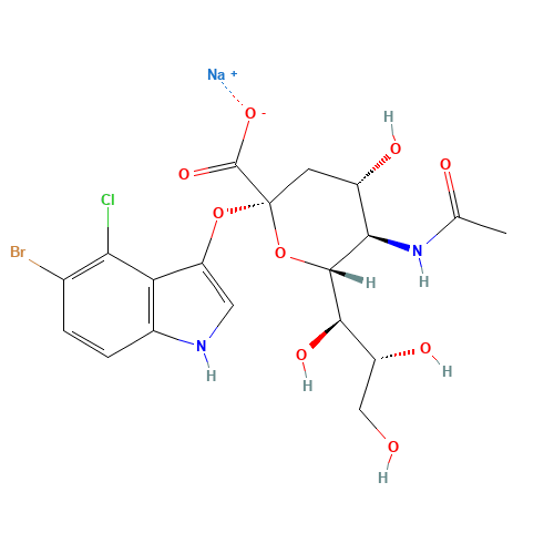 5-Bromo-4-chloro-3-indolyl-alpha-D-N-acetylneuraminic acid sodium salt (CAS: 160369-85-7) - Related Chemical Product
