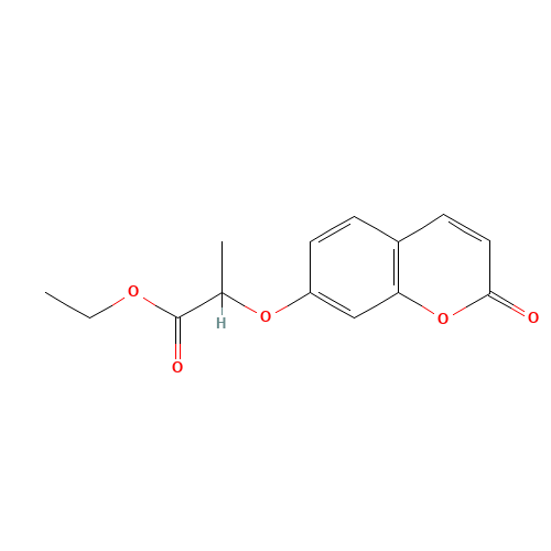 Ethyl 2-(2-oxo-2H-chromen-7-yloxy)propanoate (CAS: 314262-30-1) - Chemical Structure and Molecular Formula 