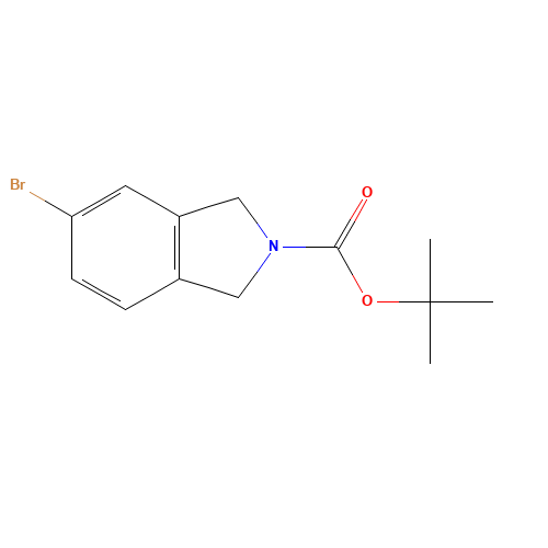 TERT-BUTYL 5-BROMOISOINDOLINE-2-CARBOXYLATE (CAS: 201940-08-1) - Chemical Structure and Molecular Formula 