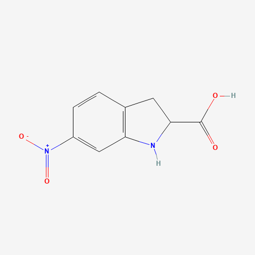 1H-Indole-2-carboxylicacid,2,3-dihydro-6-nitro-(9CI) (CAS: 428861-42-1) - Chemical Structure and Molecular Formula 