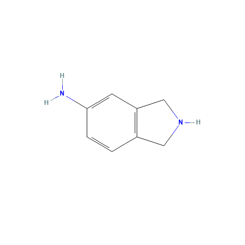 2,3-DIHYDRO-1H-ISOINDOL-5-AMINE (CAS: 45766-35-6) - Chemical Structure and Molecular Formula 
