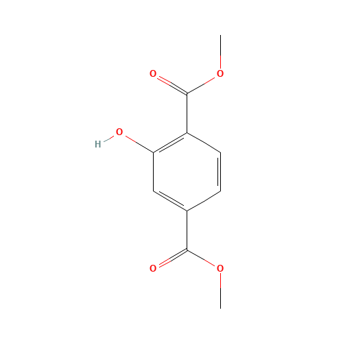 DIMETHYL 2-HYDROXYTEREPHTHALATE (CAS: 6342-72-9) - Chemical Structure and Molecular Formula 