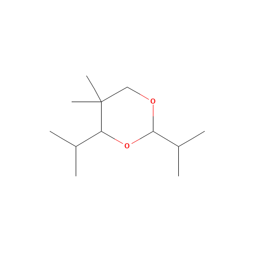 2,4-diisopropyl-5,5-dimethyl-1,3-dioxane (CAS: 3494-76-6) - Chemical Structure and Molecular Formula 