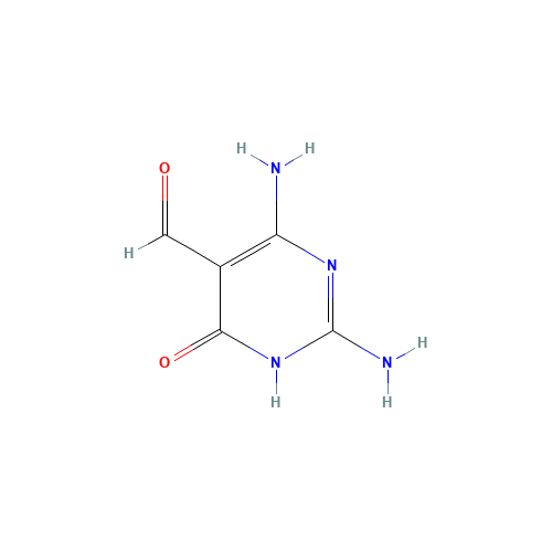 2,4-DIAMINO-6-HYDROXY-PYRIMIDINE-5-CARBALDEHYDE (CAS: 88075-70-1) - Chemical Structure and Molecular Formula 
