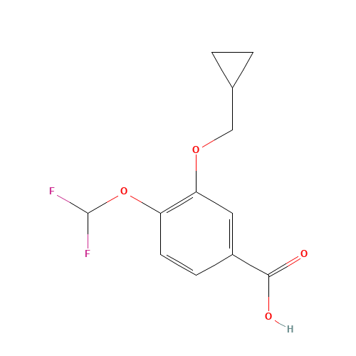 3-Cyclopropylmethoxy-4-difluoromethoxy-benzoic acid (CAS: 162401-62-9) - Related Chemical Product