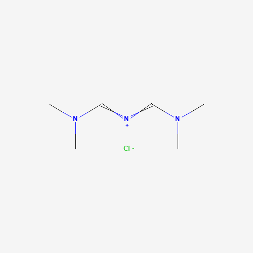 (DIMETHYLAMINOMETHYLENE-AMINOMETHYLENE)DIMETHYLAMMONIUM CHLORIDE (CAS: 20353-93-9) - Chemical Structure and Molecular Formula 