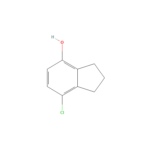 7-CHLORO-4-INDANOL (CAS: 145-94-8) - Chemical Structure and Molecular Formula 