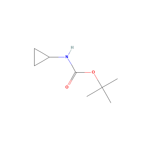 N-Boc-cyclopropylamine (CAS: 132844-48-5) - Chemical Structure and Molecular Formula 