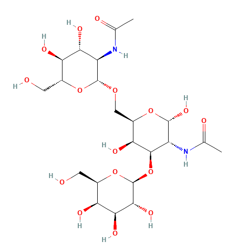2-Acetamido-6-O-(2-acetamido-2-deoxy-b-D-glucopyranosyl)-3-O-(b-D-galactopyranosyl)-2-deoxy-a-D-galactopyranose (CAS: 149793-99-7) - Related Chemical Product