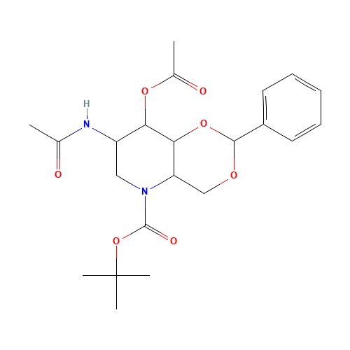 2-Methyl-2-propanyl (4aR,7R,8S,8aS)-7-acetamido-8-acetoxy-2-phenylhexahydro-5H-[1,3]dioxino[5,4-b]pyridine-5-carboxylate (CAS: 133697-31-1) - Related Chemical Product