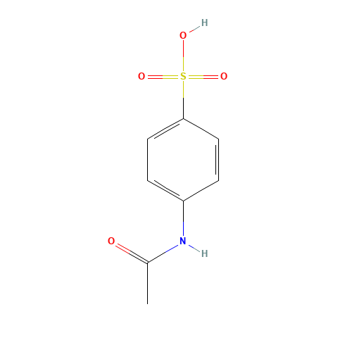 4-Acetamidobenzenesulfonic Acid (CAS: 121-62-0) - Chemical Structure and Molecular Formula 
