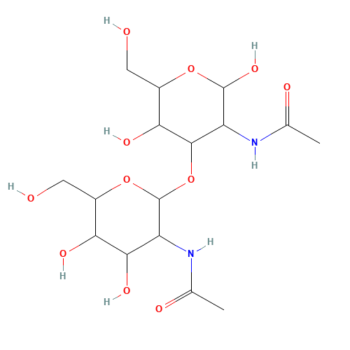 2-Acetamido-2-deoxy-3-O-(b-D-2-acetamido-2-deoxyglucopyranosyl)-D-galactopyranose (CAS: 95673-98-6) - Related Chemical Product