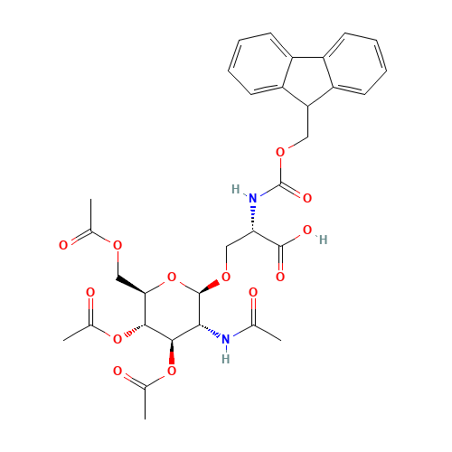 O-(2-Acetamido-2-deoxy-3,4,6-tri-O-acetyl-b-D-glucopyranosyl)-N-Fmoc-L-serine (CAS: 160067-63-0) - Related Chemical Product