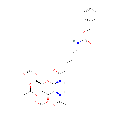 2-Acetamido-2-deoxy-3,4,6-tri-O-acetyl-N[N-(benzyloxycarbonyl)-ε-aminocaproyl]-b-D-glucopyranosylamine (CAS: 56146-88-4) - Related Chemical Product