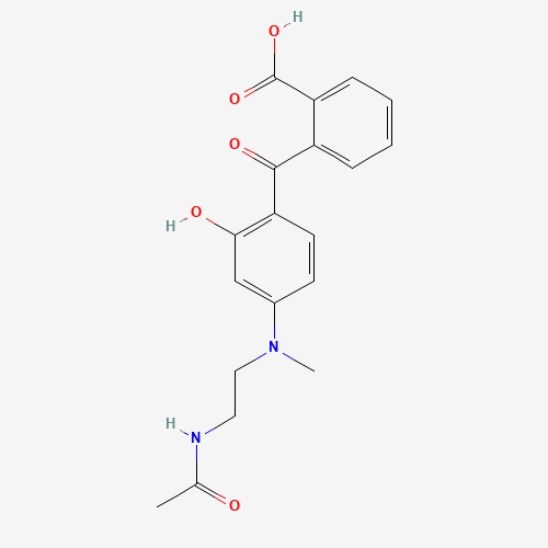 4-[N-[2-(Acetamido)ethyl]-N-methylamino]-2'-carboxy-2-hydroxybenzophenone (CAS: 203580-77-2) - Related Chemical Product