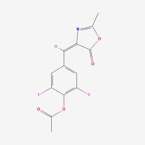4-[[4-(Acetyloxy)-3,5-diiodophenyl]methylene]-2-methyl-5(4H)-oxazolone (E/Z Mixture) (CAS: 93087-37-7) - Related Chemical Product