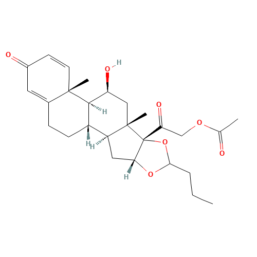 21-Acetoxy-11b-hydroxy-16a,17a-propylmethylenedioxpregna-1,4-diene-3,20-dione (CAS: 51333-05-2) - Related Chemical Product