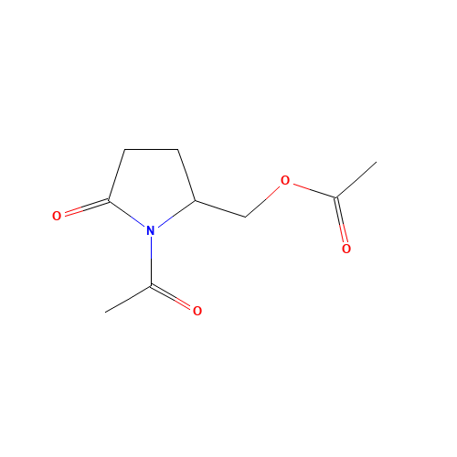 5-Acetoxymethyl-N-acetyl-2-pyrrolidinone (CAS: 887352-10-5) - Chemical Structure and Molecular Formula 