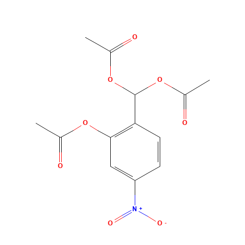 2-Acetoxy-4-nitro-benzaldiacetate (CAS: 54362-25-3) - Chemical Structure and Molecular Formula 