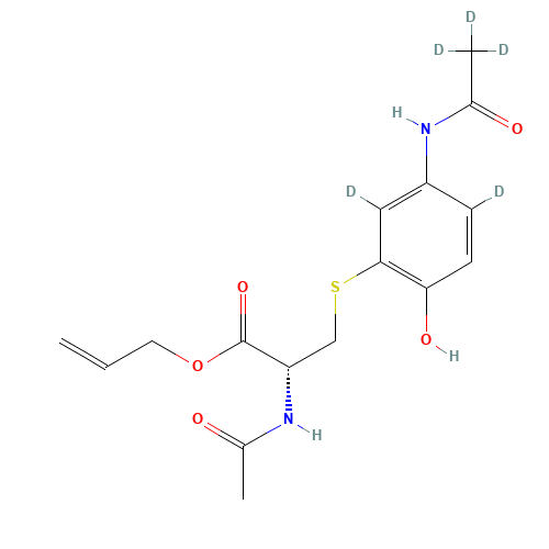 N-Acetyl-S-[3-acetamino-6-hydroxphenyl]cysteine-d5 Allyl Ester (Major) (CAS: 1331889-45-2) - Related Chemical Product