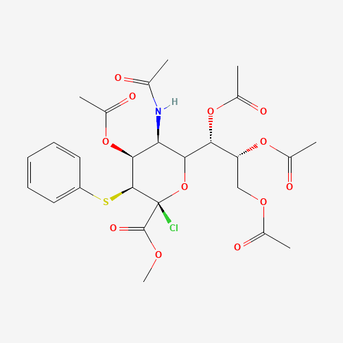 5-(Acetylamino)-2-chloro-2,5-dideoxy-3-S-phenyl-3-thio-D-erythro-a-L-gluco-2-nonulopyranosonic Acid Methyl Ester 4,7,8,9-Tetraacetate (CAS: 120104-58-7) - Related Chemical Product