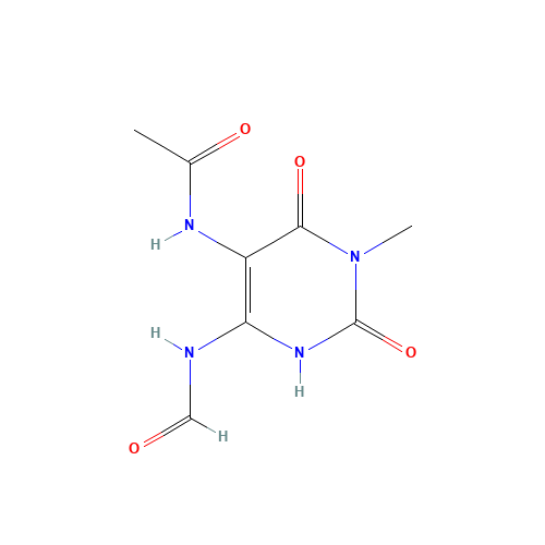 5-Acetylamino-6-formylamino-3-methyluracil (CAS: 85438-96-6) - Related Chemical Product
