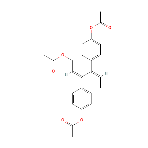 1-O-Acetyl-3,4-bis-(4-acetoxyphenyl)-hexa-2,4-dien-1-ol (CAS: 70101-24-5) - Related Chemical Product