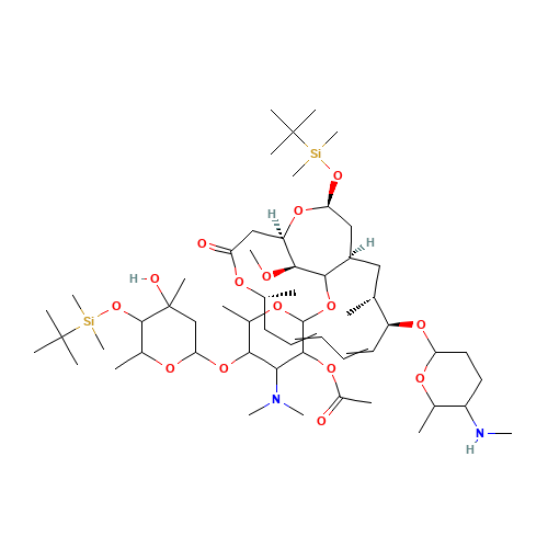 2'-O-Acetyl-4''-O-tert-butyldimethylsilyl-4'''-de-N-methylspiramycin I 3,18-(O-tert-Butyldimethylsilyl)acetal (CAS: 96405-33-3) - Related Chemical Product