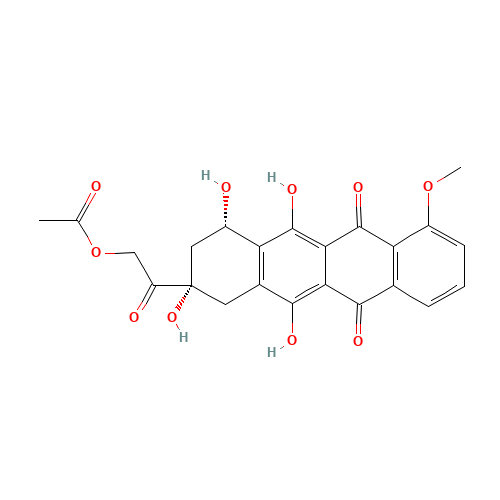14-O-Acetyldaunomycinone (CAS: 29984-41-6) - Chemical Structure and Molecular Formula 