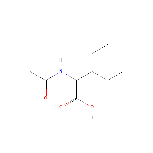 Acetyl-D,L-diethylalanine (CAS: 14328-53-1) - Chemical Structure and Molecular Formula 