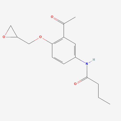 3'-Acetyl-4'-(2,3-epoxypropoxy)butyranilide (CAS: 28197-66-2) - Related Chemical Product