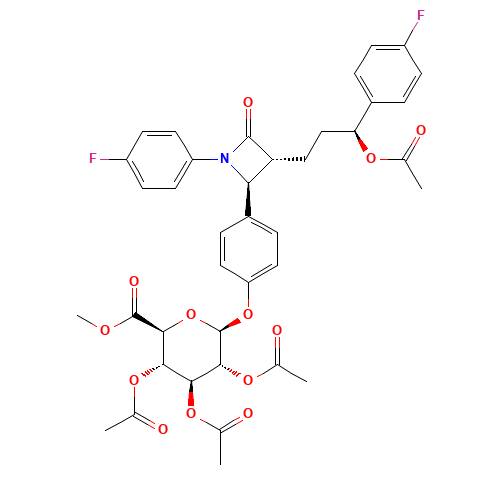 3-O-Acetyl Ezetimibe 2,3,4-Tri-O-acetyl-b-D-glucuronide Methyl Ester (CAS: 190448-56-7) - Related Chemical Product