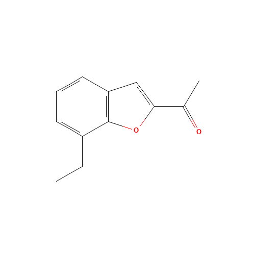 2-Acetyl-7-ethylbenzofuran (CAS: 59664-03-8) - Chemical Structure and Molecular Formula 