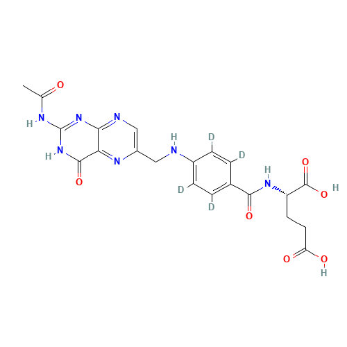 N-Acetyl Folic Acid-d4 (CAS: 461426-36-8) - Chemical Structure and Molecular Formula 