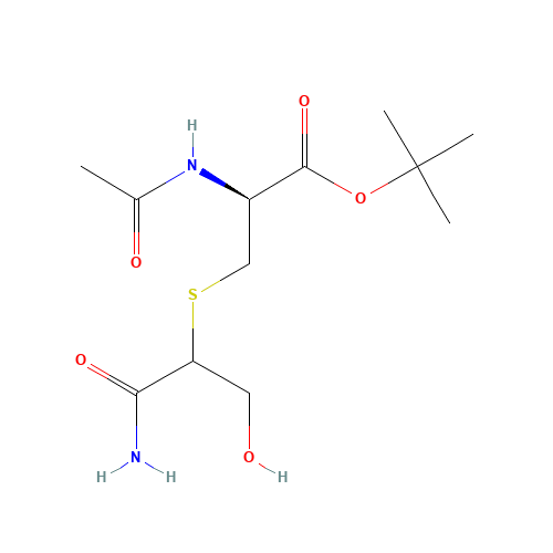 N-Acetyl-S-[2-amino-1-(hydroxymethyl)-2-oxoethyl]-L-cysteine-1,1-dimethylethyl Ester (CAS: 1079950-10-9) - Related Chemical Product
