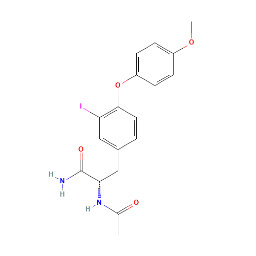 N-Acetyl-3-iodo-4-(4-methoxyphenoxy)-L-phenylalanine Amide (CAS: 59302-20-4) - Related Chemical Product