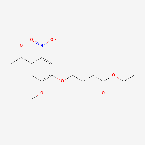 4-(4-Acetyl-2-methoxy-5-nitrophenoxy)-butanoic Acid Ethyl Ester (CAS: 1031702-80-3) - Related Chemical Product