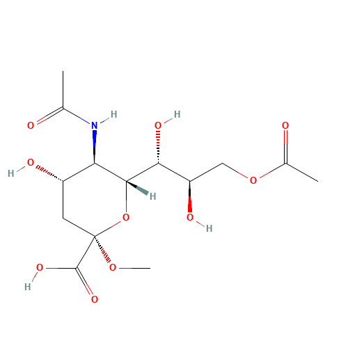 N-Acetyl-2-O-methyl-a-neuraminic Acid (CAS: 143791-32-6) - Chemical Structure and Molecular Formula 