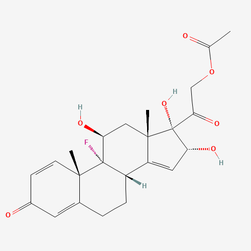 (11b,16a)-21-(Acetyloxy)-9-fluoro-11,16,17-trihydroxy-pregna-1,4,14-triene-3,20-dione (CAS: 131918-74-6) - Related Chemical Product