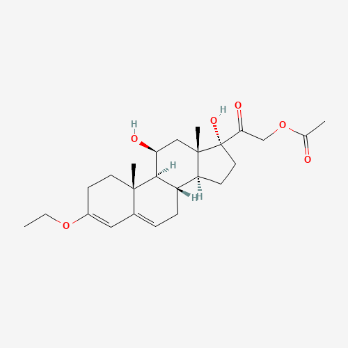 (11b)-21-(Acetyloxy)-3-ethoxy-11,17-dihydroxy-pregna-3,5-dien-20-one (CAS: 56736-68-6) - Related Chemical Product