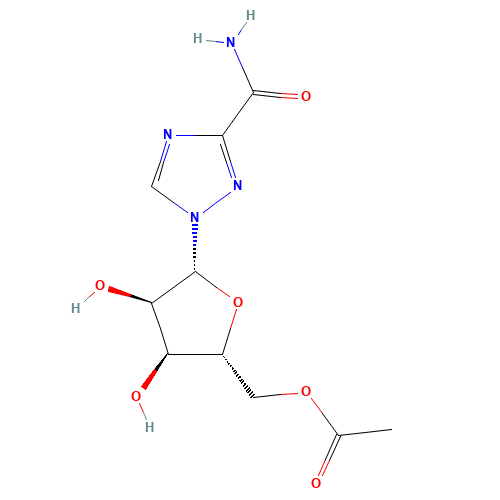 5'-O-Acetyl Ribavirin (CAS: 58151-87-4) - Chemical Structure and Molecular Formula 