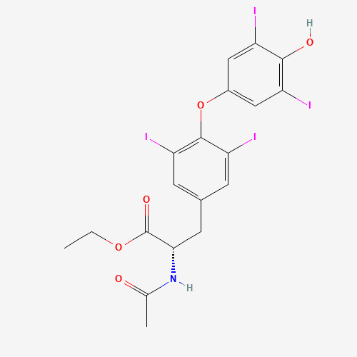 N-Acetyl L-Thyroxine Ethyl Ester (CAS: 30804-52-5) - Chemical Structure and Molecular Formula 