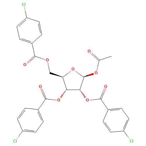 1-O-Acetyl 2,3,5-Tri-O-p-chlorobenzoyl-b-D-ribofuranoside (CAS: 144084-01-5) - Related Chemical Product