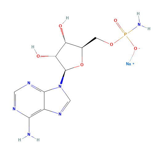 Adenosine 5'-Monophosphoramidate (CAS: 102029-68-5) - Chemical Structure and Molecular Formula 