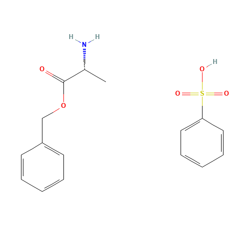 D-Alanine Benzyl Ester Benzenesulfonic Acid Salt (CAS: 22839-12-9) - Chemical Structure and Molecular Formula 
